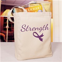Strength Ribbon Tote | Breast Cancer Awareness Gifts