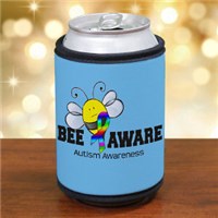 Bee Aware Autism Awareness Can Wrap Koozie | Autism Awareness Products 
