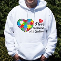 Love Someone with Autism Hooded Sweatshirt | Autism Awareness Clothing