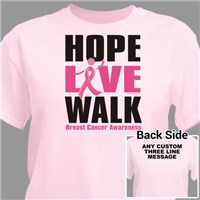 Personalized Breast Cancer Walk T-Shirt | Cancer T Shirts