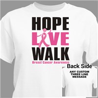 Personalized Breast Cancer Walk T-Shirt | Cancer T Shirts