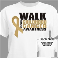 Personalized Walk for Childhood Cancer Awarness T-Shirt 34243X