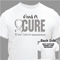 Find A Cure Brain Cancer Awareness T-Shirt 34388X