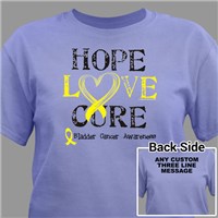 Hope Love Cure Bladder Cancer T-Shirt 34445X