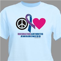 Peace Hope Love Rheumatoid Arthritis Awareness T-Shirt 35835X
