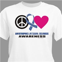 Peace Hope Love ALS Awareness T-Shirt 35846X