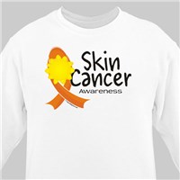 Skin Cancer Awareness Ribbon Long Sleeve Shirt 9075676X