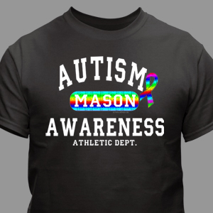 Personalized Autism Awareness Athletic Dept. T-Shirt