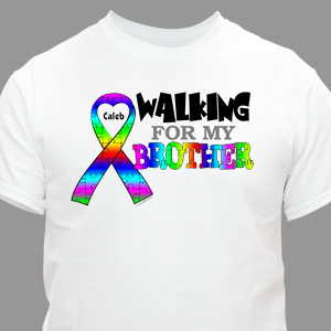 Personalized Walking For Autism T-Shirt