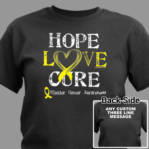 Hope Love Cure Bladder Cancer T-Shirt