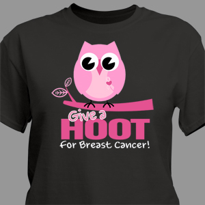 Give a Hoot Breast Cancer Awareness T-Shirt