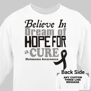 Believe In A Cure Melanoma Awareness Sweatshirt