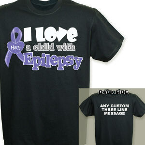 Personalized I Love A Child with Epilepsy T-Shirt