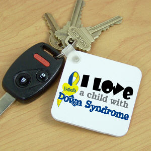 Personalized I Love Someone With Down Syndrome Key Chain