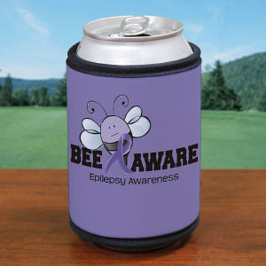 Bee Aware Epilepsy Awareness Can Wrap Koozie