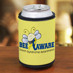 Bee Aware Down Syndrome Awareness Can Wrap Koozie
