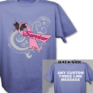 Hope Ribbon Breast Cancer Survivor T-Shirt