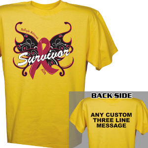 Multiple Myeloma Survivor Butterfly T-Shirt