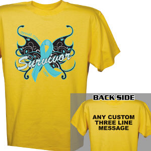 Cervical Cancer Survivor Butterfly T-Shirt