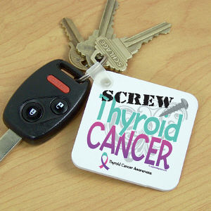 Screw Thyroid Cancer Key Chain