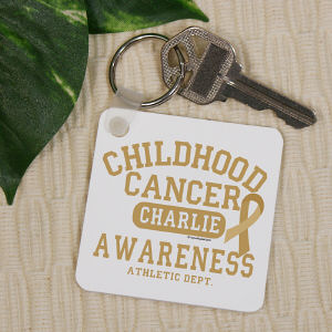 Childhood Cancer Awareness Athletic Dept. Key Chain