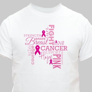 Breast Cancer Word-Art T-Shirt