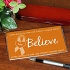 Orange Believe Awareness Checkbook Cover