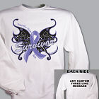 Pancreatic Cancer Survivor Butterfly Sweatshirt 54307X