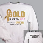 Gold Is The New Pink Childhood Cancer Awarness Sweatshirt 54447X