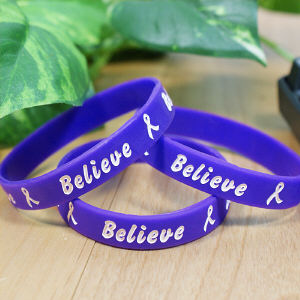 Purple Believe Awareness Bracelet