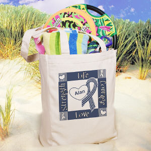 Personalized ALS Awareness Canvas Tote Bag