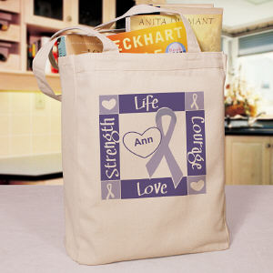Personalized Epilepsy Awareness Canvas Tote Bag
