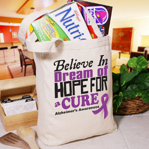 Believe In A Cure Alzheimer's Awareness Tote Bag