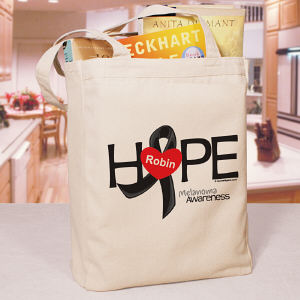 Melanoma Hope Awareness Tote Bag