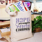 Hodgkin's Lymphoma Hope Strength Faith Courage Tote Bag