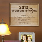 Sponsorship Award Wooden Wall Plaque