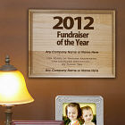 Fundraiser of the Year Wooden Wall Plaque