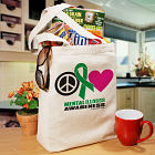 Peace Hope Love Mental Illness Awareness Canvas Tote Bag