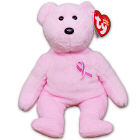 Breast Cancer Awareness Teddy Bear  "Awareness ©Ty Inc. 8" Beanie Babies 880003