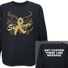 Childhood Cancer Survivor Buttefly Long Sleeve Shirt