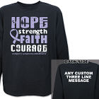 Hodgkin's Lymphoma Hope Strength Faith Courage Long Sleeve Shirt