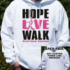 Personalized Breast Cancer Walk Hooded Sweatshirt