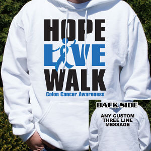 Hope Live Walk Colon Cancer Awareness Hooded Sweatshirt
