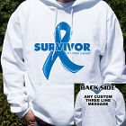 Colon Cancer Survivor Ribbon Hooded Sweatshirt H54312X