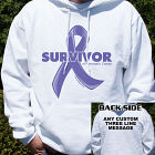 Pancreatic Cancer Hope Ribbon Survivor Hooded Sweatshirt H54317X