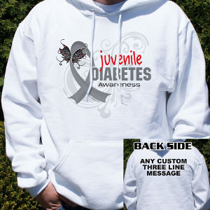 Juvenile Diabetes Awareness Hooded Sweatshirt