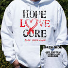 Hope Love Cure AIDS Awareness Hooded Sweatshirt