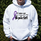 Purple Hope Ribbon Awareness Hooded Sweatshirt