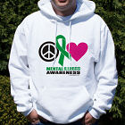 Peace Hope Love Mental Illness Awareness Hooded Sweatshirt