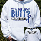 What's Up Your Butt Colon Cancer Hooded Sweatshirt H52593X